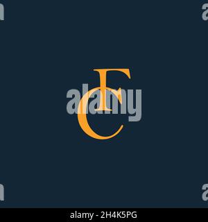 Professional Innovative Initial CF logo and CF logo. Letter CF Minimal elegant Monogram. Premium Business Artistic Alphabet symbol and sign Stock Vector