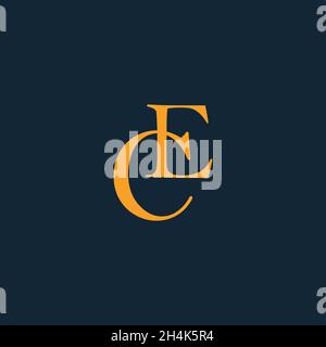Professional Innovative Initial CE logo and CE logo. Letter CE Minimal elegant Monogram. Premium Business Artistic Alphabet symbol and sign Stock Vector