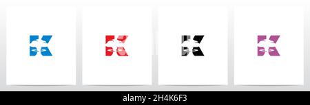 Mushroom Cloud On Letter Logo Design K Stock Vector