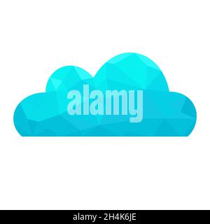 Cloud.  Abstract polygonal vector  concept. Stock Vector