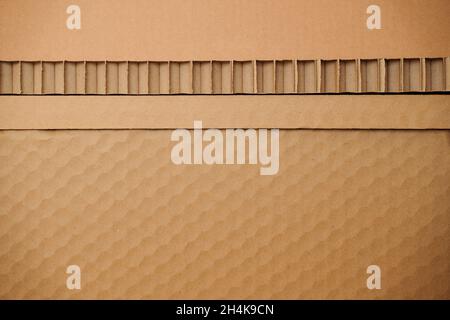 textured recycled eco friendly cardboard background pattern Stock Photo