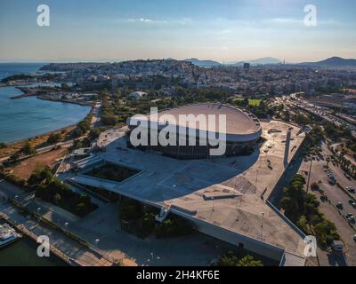 The Peace and Friendship Stadium commonly known by its acronym SEF is a multi-purpose indoor arena that is located in Piraeus, Greece Stock Photo