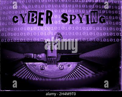 Typewriter, Technology, Retrofuturism, Cyber spying Stock Photo