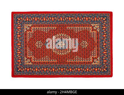 Oriental carpet isolated on white background Stock Photo