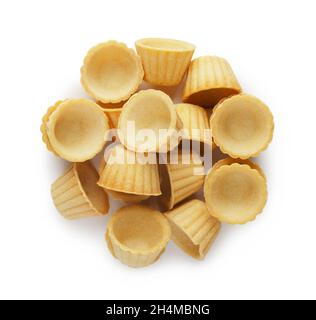 Empty tarts shell isolated on white background Stock Photo