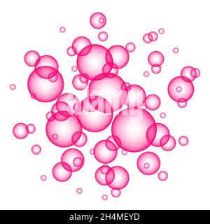 pink bubbles vector