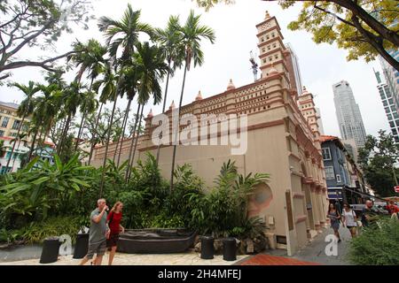 The Nagore Dargah in Telok Ayer Street in Chinatown, Singapore, was an Indian Muslim shrine turned into an Indian Muslim Heritage Centre. Stock Photo