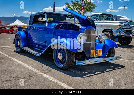 Reno, NV - August 4, 2021: 1932 Ford Model B Pickup Truck at a local car show. Stock Photo