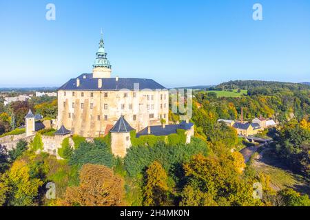 Chateau and Castle Frydlant from above Stock Photo