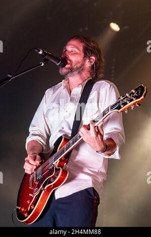 Brian Aubert of Silversun Pickups at The Sylvee on November 2, 2021, in