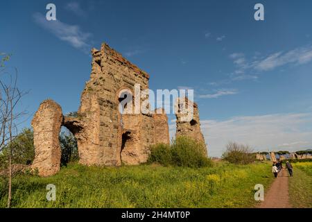 Park of the aqueducts (Parco degli Acquedotti), Rome, Italy, Europe Stock Photo