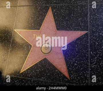 Hollywood, California, USA 24th October 2021 A general view of atmosphere of The Doors Star on the Hollywood Walk of Fame on October 24, 2021 in Hollywood, California, USA. Photo by Barry King/Alamy Stock Photo Stock Photo