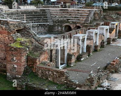 Roman Agora in Thessaloniki city, Greece. Stock Photo