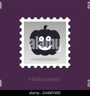 Halloween pumpkins stamp, vector illustration eps 10 Stock Vector