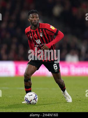 Bournemouth's Jefferson Lerma during the Sky Bet Championship match at Vitality Stadium, Bournemouth. Picture date: Wednesday November 3, 2021. Stock Photo