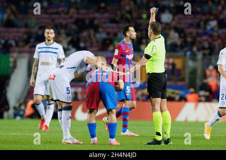 Sergio Kun Aguero of FC Barcelona  during the Liga match between FC Barcelona and Deportivo Alaves at Camp Nou in Barcelona, Spain. Stock Photo