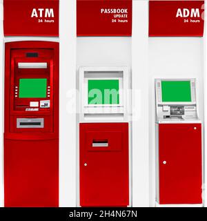 Automatic banking service machine point Stock Photo - Alamy