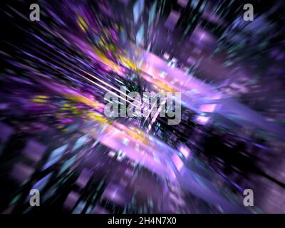 Motion blur and perspective effect - abstract 3d illustration Stock Photo