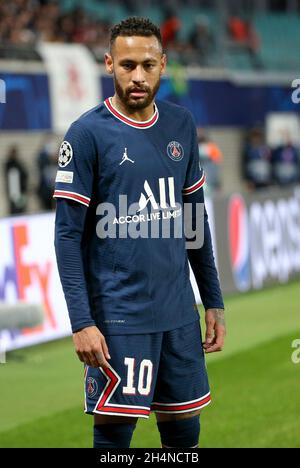 Neymar Jr of PSG during the UEFA Champions League Group A football match between RB Leipzig and Paris Saint Germain PSG on November 3 2021 at Red Bull Arena in Leipzig Germany Photo Jean Catuffe DPPI ...