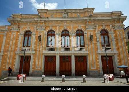 Teatro Municipal, Plaza Wenceslao Monrroy, La Paz, Bolivia, South America Stock Photo