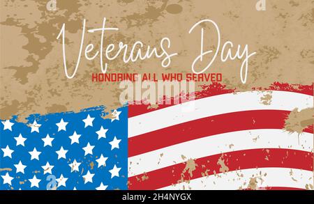 Veterans Day holiday banner for the National celebration on the 11th of November Stock Photo