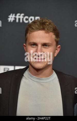 Cologne, Germany. 25th Oct, 2021. Actor Max Hubacher comes to the screening of the film Monte Verita - The Intoxication of Freedom at the Film Festival Cologne. Credit: Horst Galuschka/dpa/Alamy Live News Stock Photo