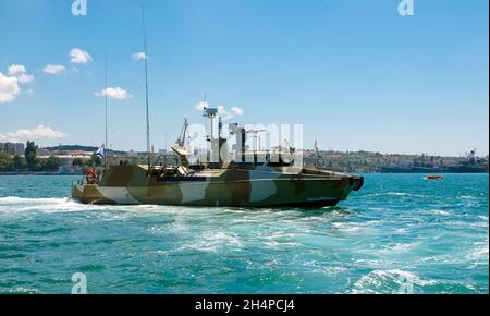 Russian Baltic Fleet receives new patrol boat. Crimea Stock Photo