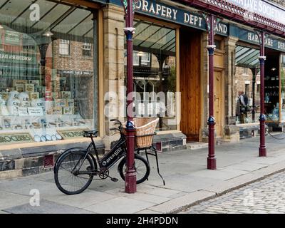 Shop buildings in the wonderful 1900's town at Beamish Museum Stock Photo