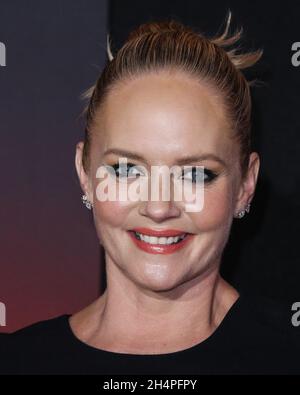 LOS ANGELES, CALIFORNIA, USA - NOVEMBER 04: Actress Marley Shelton arrives at the World Premiere Of Netflix's 'Red Notice' held at the Xbox Plaza and Chick Hearn Court at L.A. Live on November 4, 2021 in Los Angeles, California, United States. (Photo by Xavier Collin/Image Press Agency) Stock Photo