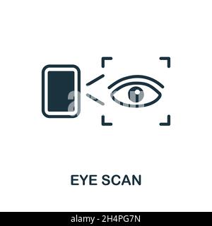 Eye Scan icon. Monochrome sign from technology collection. Creative Eye Scan icon illustration for web design, infographics and more Stock Vector