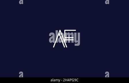 LETTERS AF LOGO DESIGN WITH NEGATIVE SPACE EFFECT FOR ILLUSTRATION USE Stock Vector