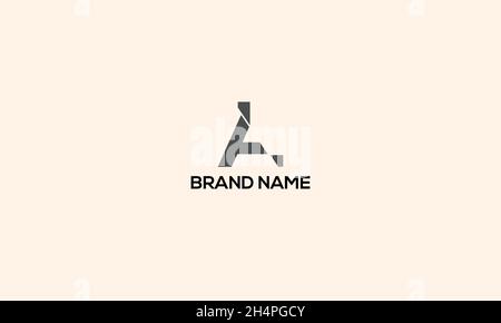 LETTERS AL LOGO DESIGN WITH NEGATIVE SPACE EFFECT FOR ILLUSTRATION USE Stock Vector