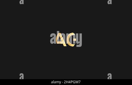 LETTERS AG LOGO DESIGN WITH NEGATIVE SPACE EFFECT FOR ILLUSTRATION USE Stock Vector