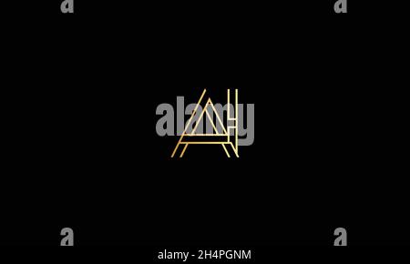 LETTERS AI LOGO DESIGN WITH NEGATIVE SPACE EFFECT FOR ILLUSTRATION USE Stock Vector