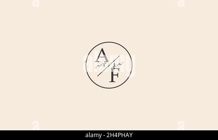 LETTERS AF LOGO DESIGN WITH NEGATIVE SPACE EFFECT FOR ILLUSTRATION USE Stock Vector