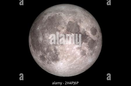 THE MOON, EARTH - 22 December 2015 - Not since 1977 has a full moon dawned in the skies on Christmas. But this year, a bright full moon will be an add Stock Photo