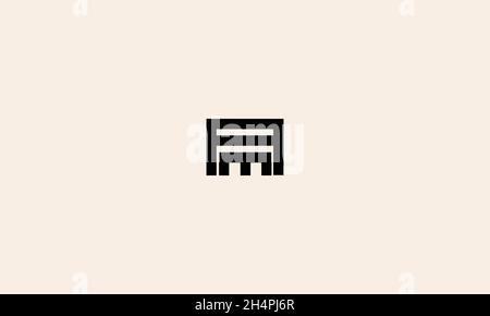 LETTERS AM LOGO DESIGN WITH NEGATIVE SPACE EFFECT FOR ILLUSTRATION USE Stock Vector