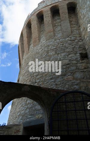 Tower, Fortress, Castiglione del Lago, Umbria, Italy, Europe Stock Photo