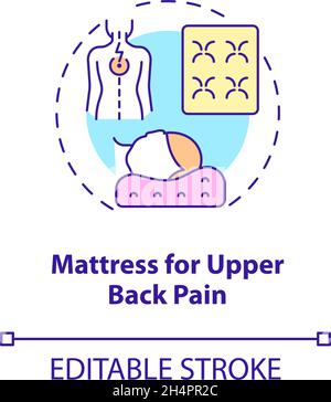 https://l450v.alamy.com/450v/2h4pr2c/mattress-for-upper-back-pain-concept-icon-2h4pr2c.jpg