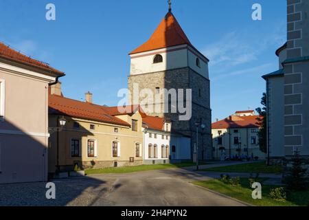 Small town of Żywiec in southern Poland (Silesia), one of the most historic towns in Poland. Stock Photo