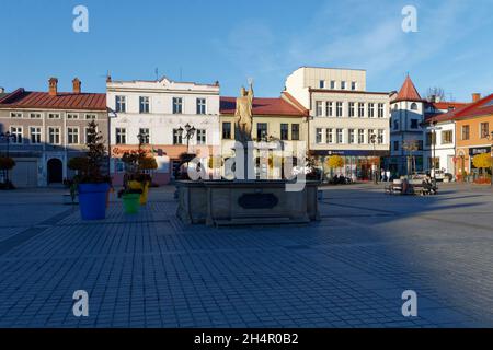 Small town of Żywiec in southern Poland (Silesia), one of the most historic towns in Poland. Stock Photo