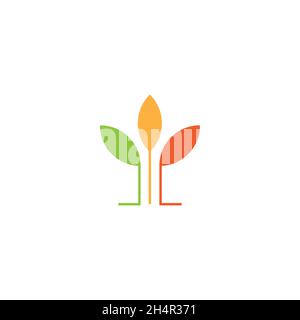 design vector. original logo from idea a colorful tree leaves logo. good for spa and etc comapny. Stock Vector