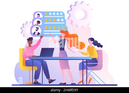 Set of candidates Stock Vector
