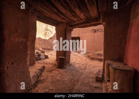 Mesmerizing view of the ruins in the Islamic Ksar of Taghit Stock Photo