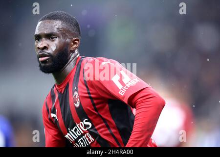 Fikayo Tomori of Ac Milan  looks on during the  Uefa Champions League Group B match between Ac Milan and Fc Porto . Stock Photo