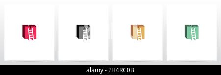 Ladder On Letter Logo Design N Stock Vector