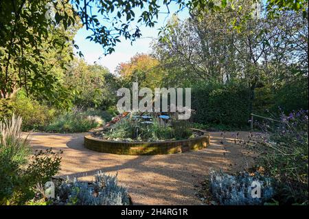 Sensory Garden at Highdown Chalk Gardens Worthing West Sussex Stock Photo