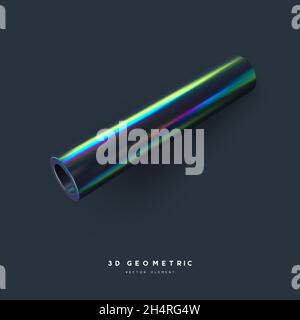 3d render realistic primitive. Stock Vector