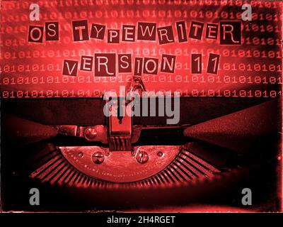 OS TYPEWRITER VERSION 11 Stock Photo