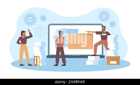 People taking documents Stock Vector